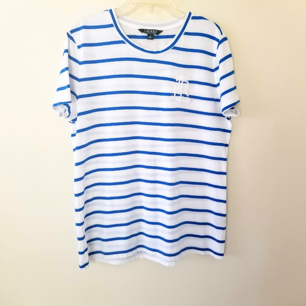 Lauren Ralph Lauren - White and Blue T-Shirt